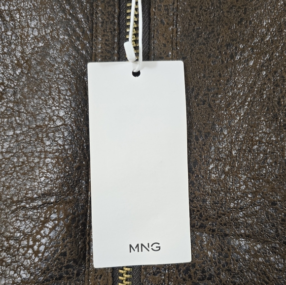 NWT Mango Vintage Effect Shearling Jacket - Picture 10 of 11